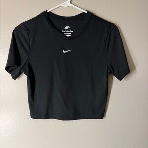 Nike Women's Black Tee Crop Top